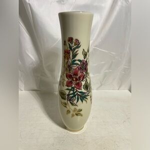 ZSOLNAY HUNGARY 10” VASE Blooming Flower Hungarian Hand Painted & Numbered 1989